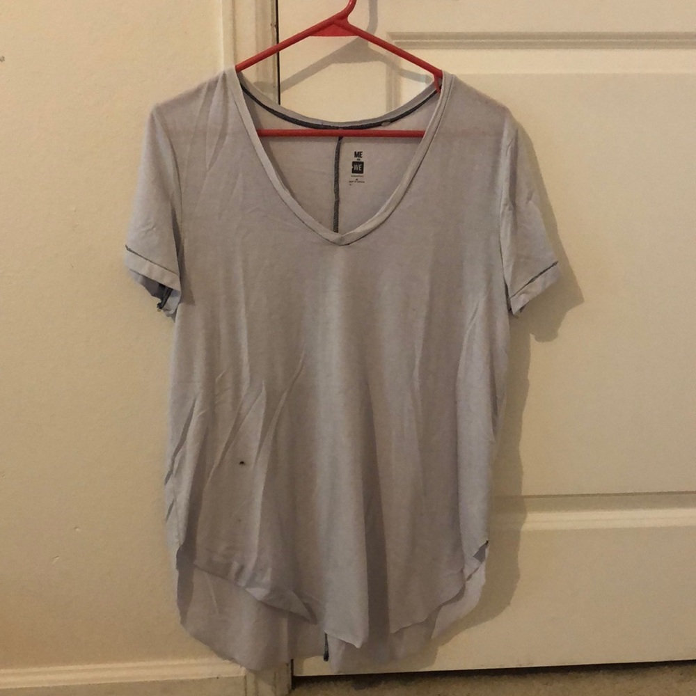 Purple V neck